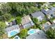 Aerial view of neighborhood with multiple homes and pools at 2148 Chippewa Trl, Maitland, FL 32751