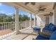 Covered balcony overlooking the lake and backyard at 7481 Gathering Loop, Reunion, FL 34747