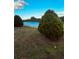 Backyard with canal view, lush green grass, and white fence at 1347 Heather Lake Dr, Orlando, FL 32824