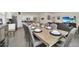 Open dining area with a long table and chairs, overlooking kitchen at 7876 Oak Reflection Loop, Davenport, FL 33837