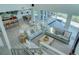 Open living room with pool view, plush sofas, and ample natural light at 1561 Corolla Ct, Reunion, FL 34747