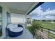 Relaxing balcony with outdoor seating overlooking the golf course at 1561 Corolla Ct, Reunion, FL 34747