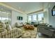 Spacious living room featuring comfortable seating and large windows at 1561 Corolla Ct, Reunion, FL 34747