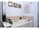 Soaking tub with decorative accents at 6316 Miramonte Dr # 106, Orlando, FL 32835