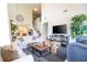 Spacious living room with high ceilings, comfortable seating, and large TV at 6316 Miramonte Dr # 106, Orlando, FL 32835
