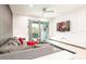 Living room with gray sofa and large TV at 420 Lasso Dr, Kissimmee, FL 34747