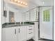 Bathroom with a large walk-in shower and granite vanity at 1434 Hidden Meadow Way, Apopka, FL 32712