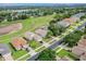Property location shown via an aerial view of the surrounding neighborhood at 2366 Prairie Dunes, Clermont, FL 34711