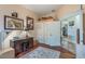 Charming home office with built-in shelving and wood floors at 2366 Prairie Dunes, Clermont, FL 34711