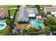 Aerial view showing house, pool, and backyard at 115 Marcy Blvd, Longwood, FL 32750