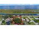 Aerial view of waterfront lot, showcasing canal and lake views at 2009 Lakeshore Blvd, Saint Cloud, FL 34769