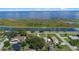 Aerial view of waterfront lot, showcasing canal and lake views at 2009 Lakeshore Blvd, Saint Cloud, FL 34769