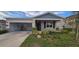 Single-story home with gray siding, landscaping, and a two-car garage at 1007 Theodore St, Davenport, FL 33837