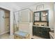 Bathroom with a large walk-in shower and linen cabinet at 1381 Hazeldene Mnr, Deland, FL 32724
