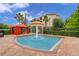 Small community pool with mushroom fountain at 8091 Brooksville Dr, Davenport, FL 33896