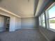 Bright bedroom with grey walls and carpet flooring at 3295 Roseville Dr, Apopka, FL 32712