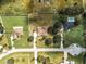 Aerial view showcasing a desirable neighborhood with well-maintained homes and landscaping at 24341 Milford Dr, Eustis, FL 32736