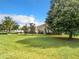 House exterior with palm trees and lush lawn at 24341 Milford Dr, Eustis, FL 32736