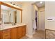 Bathroom with a vanity, a shower, and a view into a walk-in closet at 11227 Macaw Ct, Windermere, FL 34786