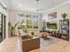 Relaxing Gathering room with comfortable seating, large TV, and access to backyard at 11227 Macaw Ct, Windermere, FL 34786