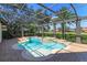 Inviting kidney-shaped pool with spa and screened enclosure at 11227 Macaw Ct, Windermere, FL 34786