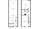 Two-story floor plan, featuring two bedrooms, two baths, and a balcony at 4831 Saxon Dr # 2270, New Smyrna Beach, FL 32169