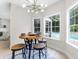 Breakfast nook with round table and chairs, overlooking the pool at 12200 Treetop Ct, Orlando, FL 32832