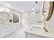 Modern bathroom with marble and gold accents at 12200 Treetop Ct, Orlando, FL 32832