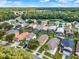 Aerial view of a neighborhood with numerous houses and pools at 188 Ridgemont Ct, Davenport, FL 33896