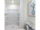 Large walk-in shower with built-in shelving at 6130 Galloping Dr, Apopka, FL 32712