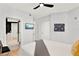 Bedroom with a queen bed and access to the bathroom at 322 E Central Blvd # 901, Orlando, FL 32801