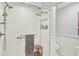 Clean bathroom with a large shower and glass enclosure at 322 E Central Blvd # 901, Orlando, FL 32801
