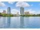 Stunning city skyline view from across the lake at 322 E Central Blvd # 901, Orlando, FL 32801