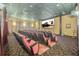 Community theater room with large screen and seating at 8947 Bismarck Palm Rd, Kissimmee, FL 34747