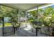 Relaxing screened porch with seating and backyard view at 1421 Avenue G Ne, Winter Haven, FL 33881