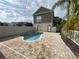 Private pool and spa with brick pavers, and fenced backyard at 7465 Excitement Dr, Reunion, FL 34747