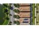 An aerial view of a townhome with a private pool at 8869 Rhodes St, Kissimmee, FL 34747