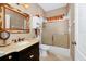 Clean bathroom with a shower/tub combo and updated vanity at 250 White Marsh Cir, Orlando, FL 32824