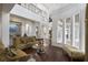 Spacious living room with ornate furniture, hardwood floors, and large windows at 25602 Grandview Pointe, Sorrento, FL 32776