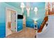 Ocean-themed bedroom with bunk beds and ensuite bathroom at 1414 Thunderbird Rd, Davenport, FL 33896