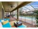 Enjoy the refreshing pool with a spacious covered patio at 1414 Thunderbird Rd, Davenport, FL 33896