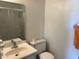 Clean bathroom with a shower, toilet, and sink at 573 Tulane Dr, Altamonte Springs, FL 32714