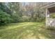 Large backyard with lush lawn and mature trees at 507 Francis Blvd, Lakeland, FL 33801