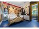 Hollywood-themed bedroom with a glamorous bed and mural at 1021 Fantasy Dr, Davenport, FL 33896