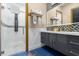 Spa-like bathroom with walk-in shower and double vanity at 1021 Fantasy Dr, Davenport, FL 33896