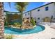 Resort-style pool with a waterfall feature and large screen at 1021 Fantasy Dr, Davenport, FL 33896