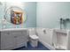 Modern bathroom with a unique design at 1021 Fantasy Dr, Davenport, FL 33896