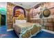 Bedroom with Roman-themed mural and ornate bed at 1021 Fantasy Dr, Davenport, FL 33896