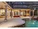 Expansive pool and spa with covered patio at 3499 Rockcliff Pl, Longwood, FL 32779