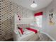 bedroom with bunk beds and Mickey Mouse decor at 2602 Sunrise Shores Dr, Kissimmee, FL 34747